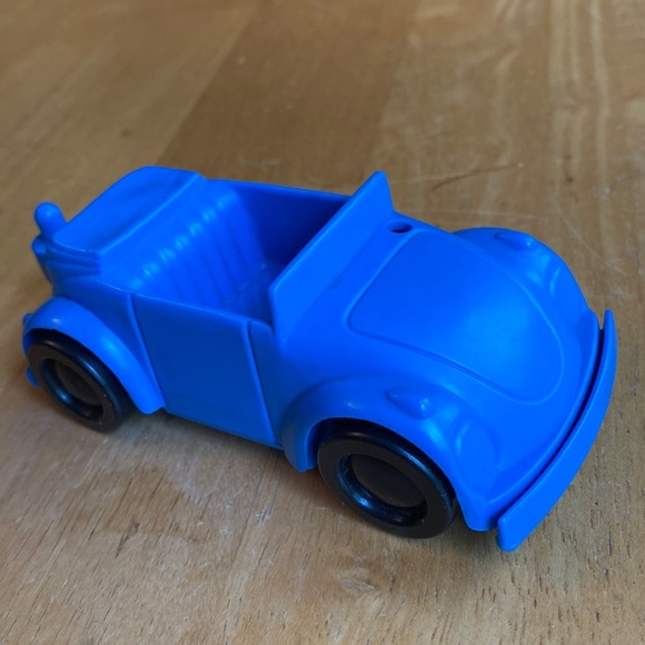1976 Blue VW Beetle 5" Car Playskool Busy Town Richard Scarry Made in Hong Kong - Picture 1 of 10